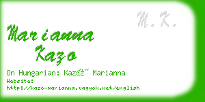 marianna kazo business card